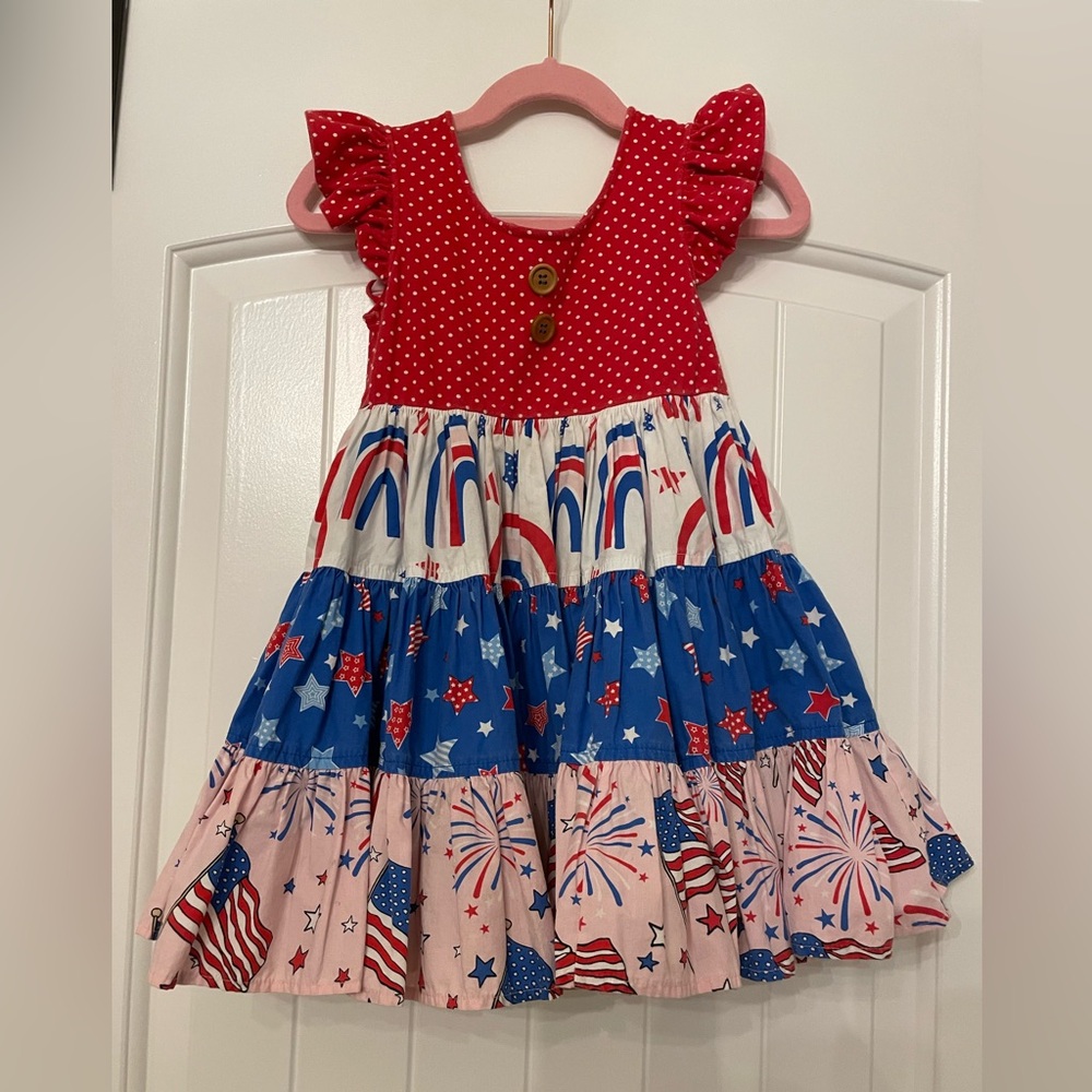 Eleanor Rose Red and Blue Fireworks Dress